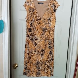 Sleeveless V-Neck Jersey Knit Wrap Dress